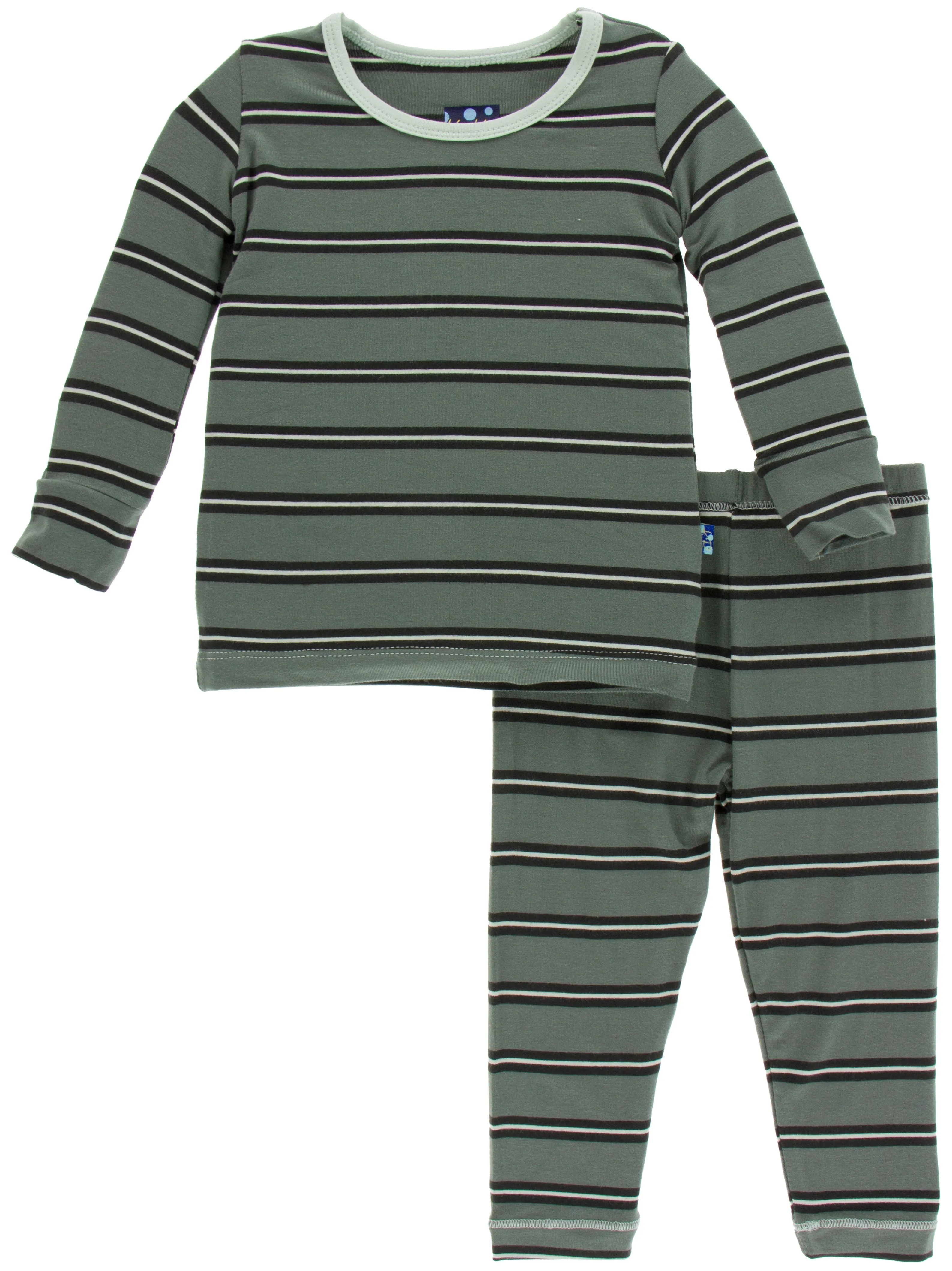 KicKee Pants Succulent Kenya Stripe Long Sleeve Pajama Set