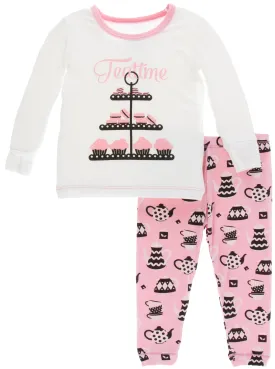 KicKee Pants Teatime Long Sleeve Pajama Set