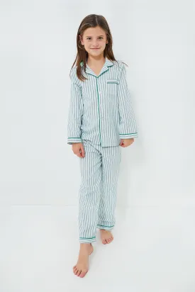 Kids Emerald Ticking Pajama Set