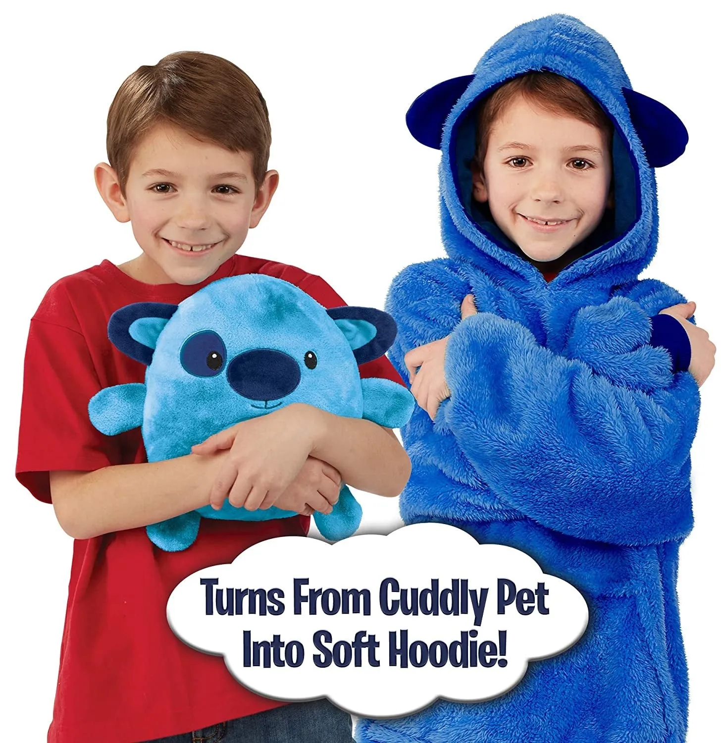 Kids Pets Hoodie Blanket Sweatshirt for Girls Boys Bathrobe Pajama with Giant Pocket