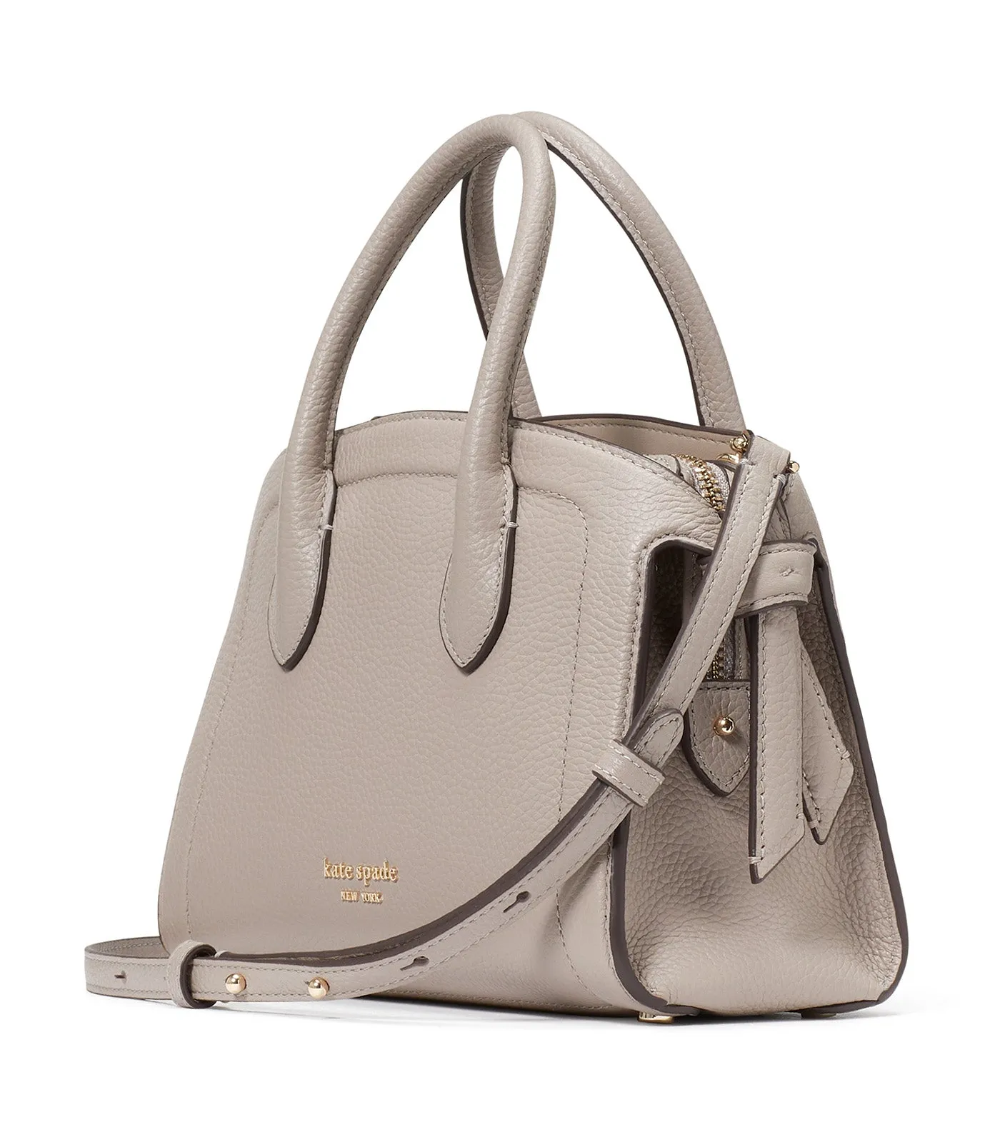 Knott Mini Zip-Top Satchel Warm Taupe