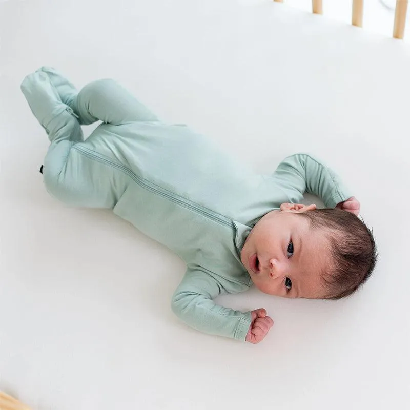 Kyte Baby Zippered Footed Sleepsuit - Sage