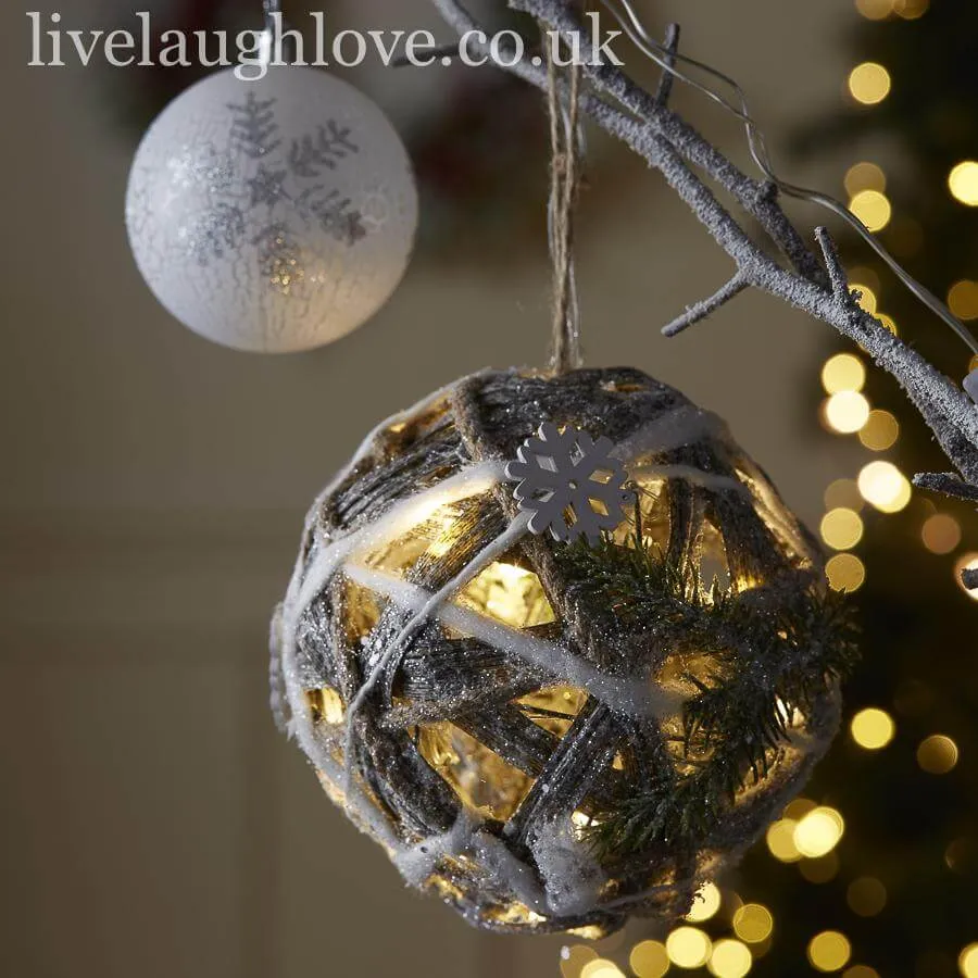 L.E.D Rattan Christmas Sphere