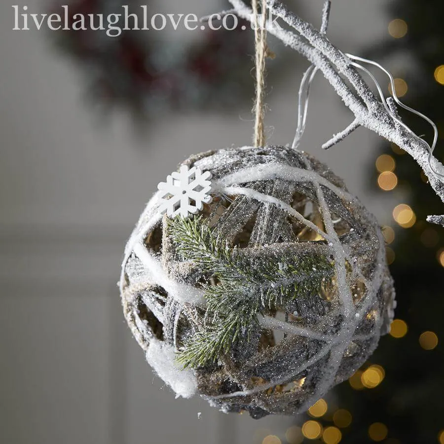 L.E.D Rattan Christmas Sphere