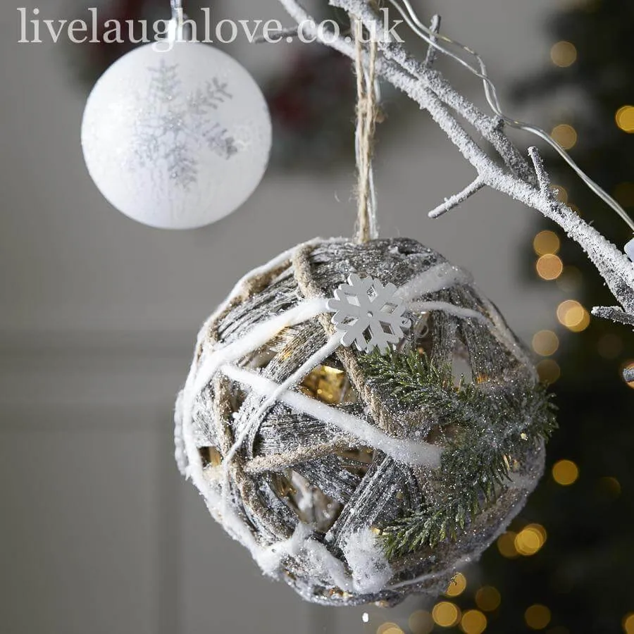 L.E.D Rattan Christmas Sphere