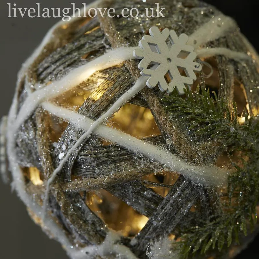 L.E.D Rattan Christmas Sphere