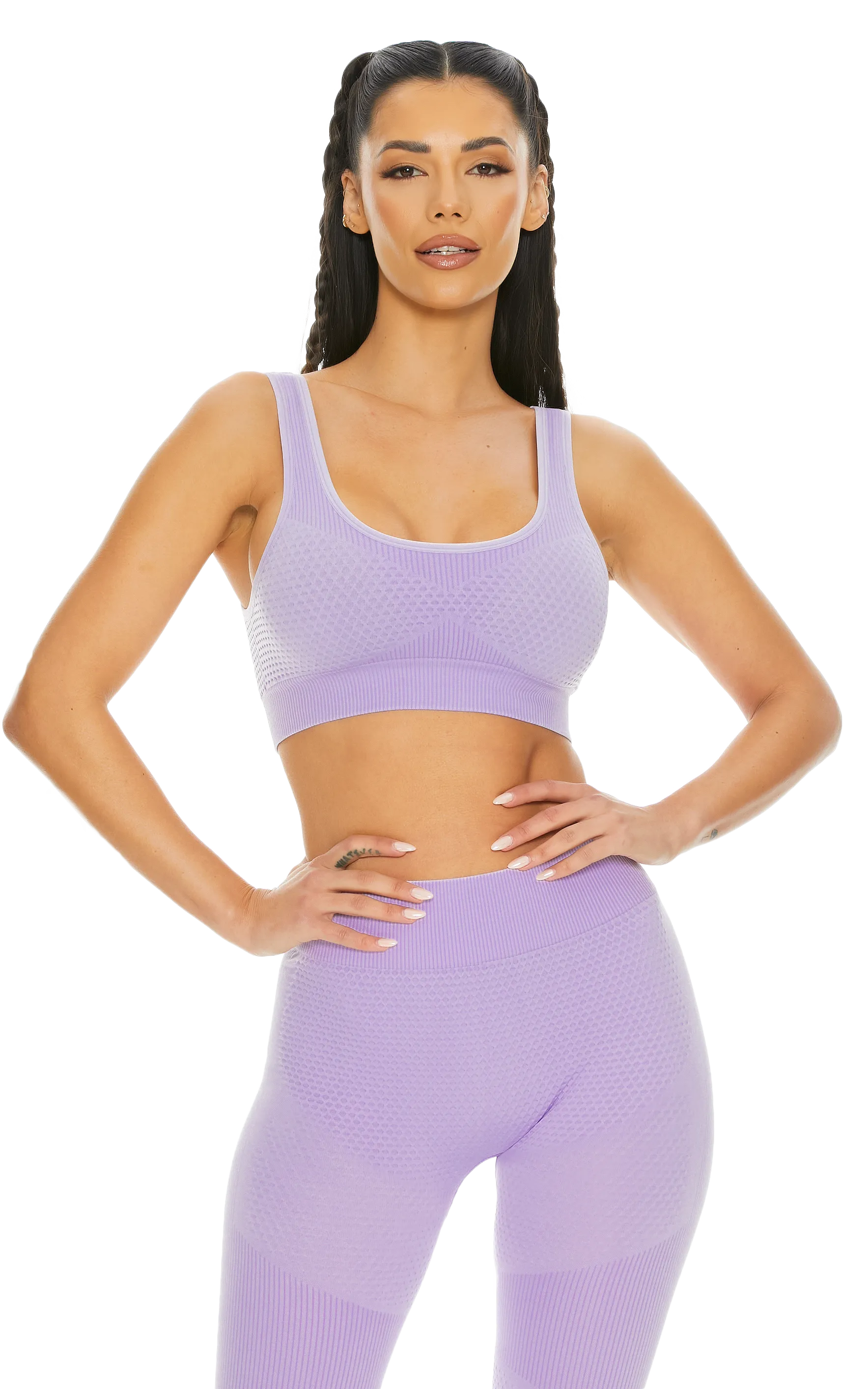 Lucky Girl Seamless Padded Sports Bra | Warm Honey