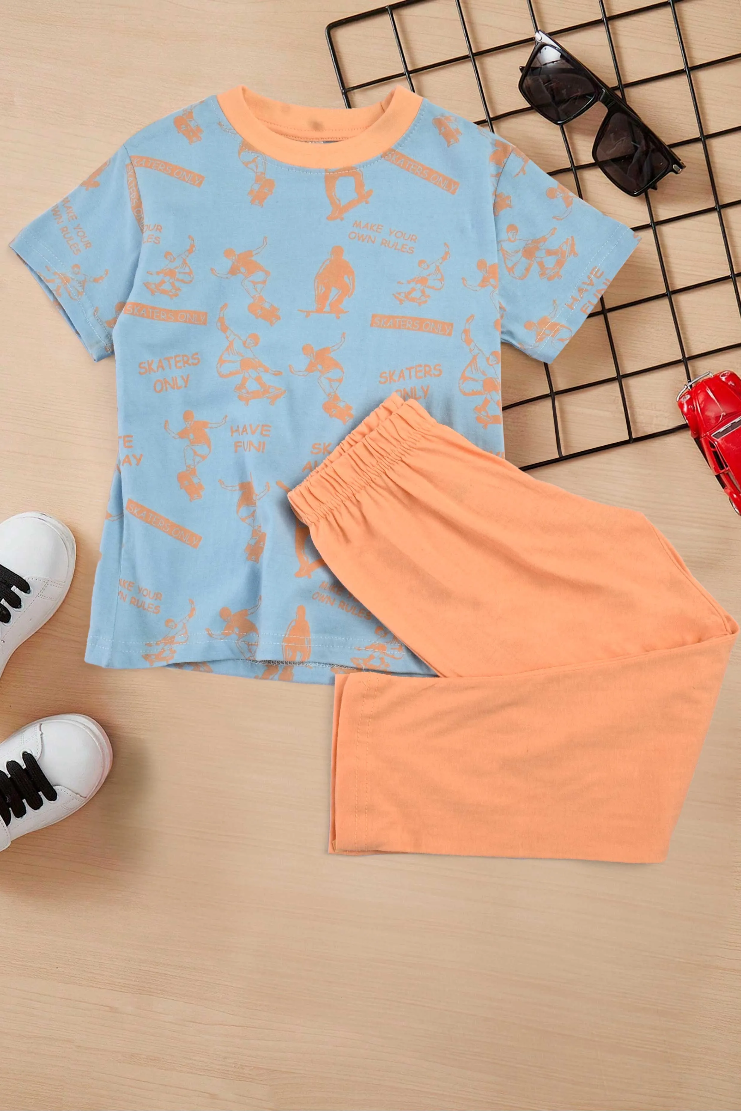 Mango Kid's Skaters Only Printed Twin Set