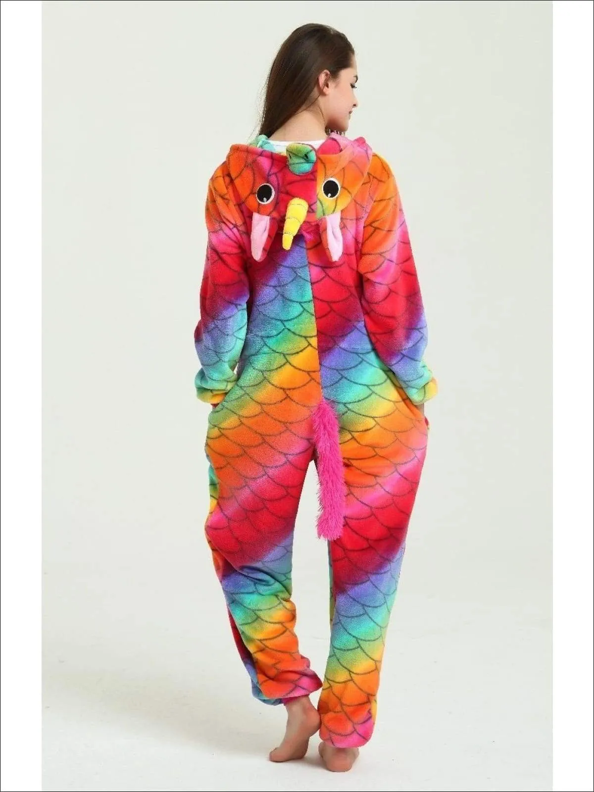 Mommy and Me Rainbow Scale Unicorn Onesie Pajamas