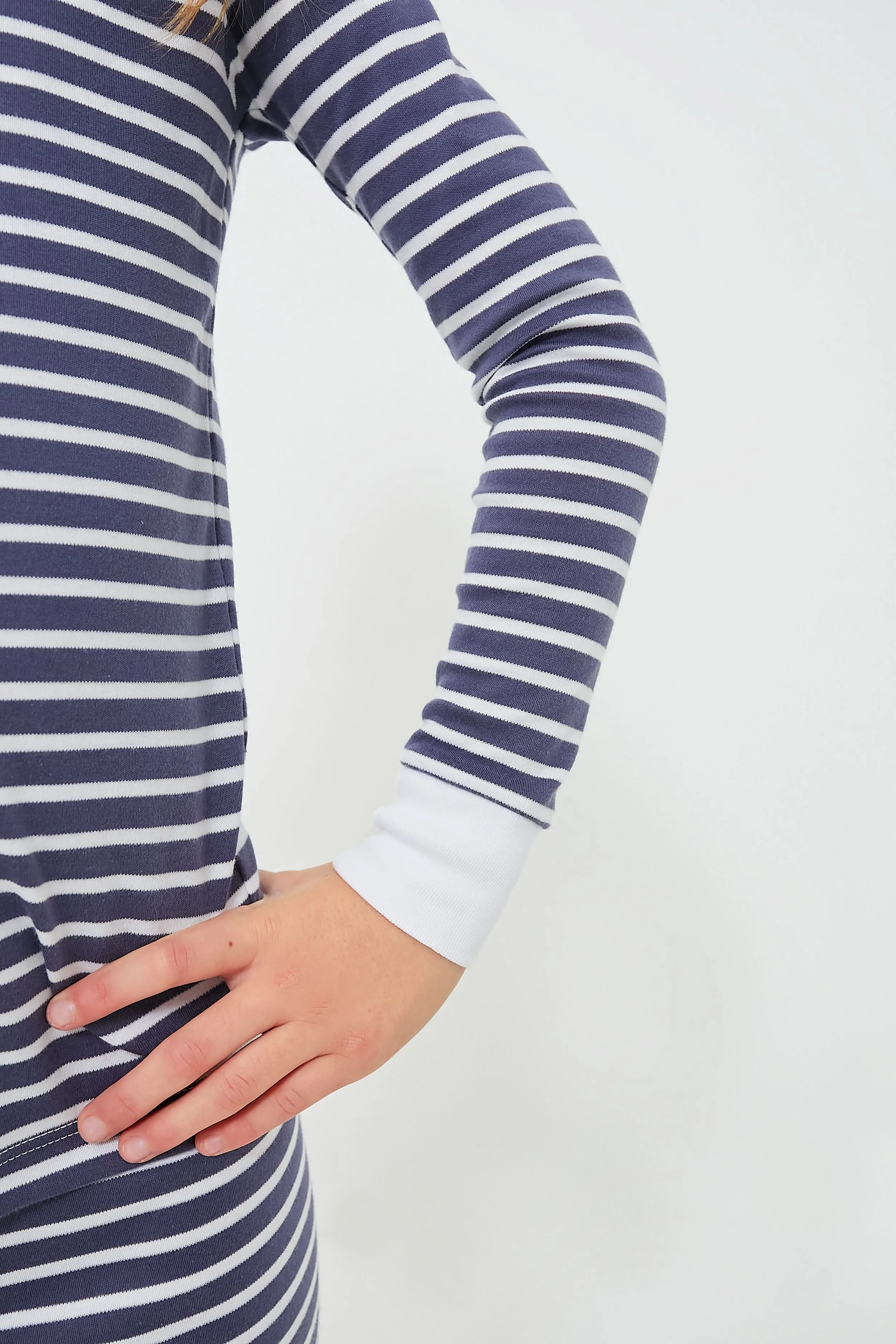 Navy Stripe Pajama Set