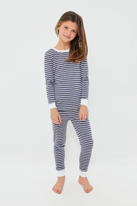 Navy Stripe Pajama Set