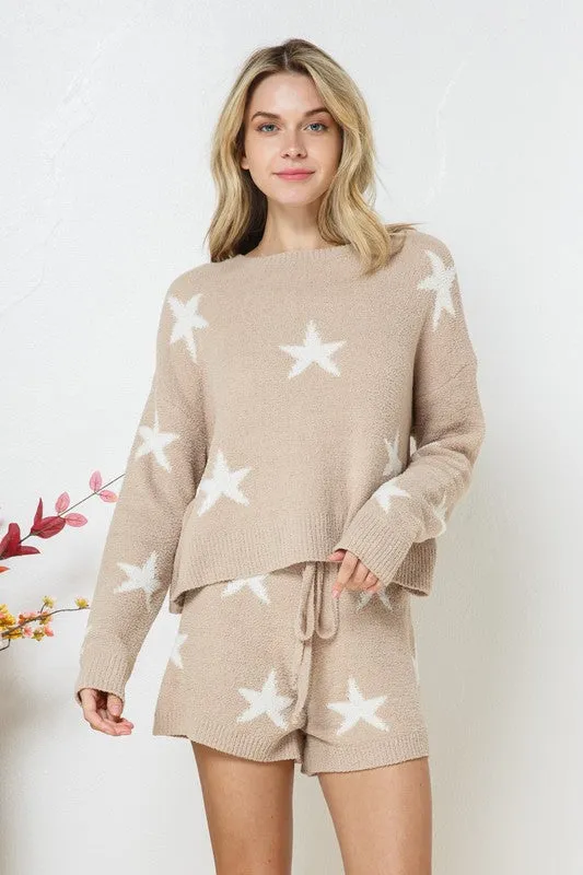 NEW!! Comfy Luxe Pajama Lounge Set in Taupe