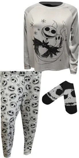 Nightmare Before Christmas Jack Skellington Gray Pajama with Socks