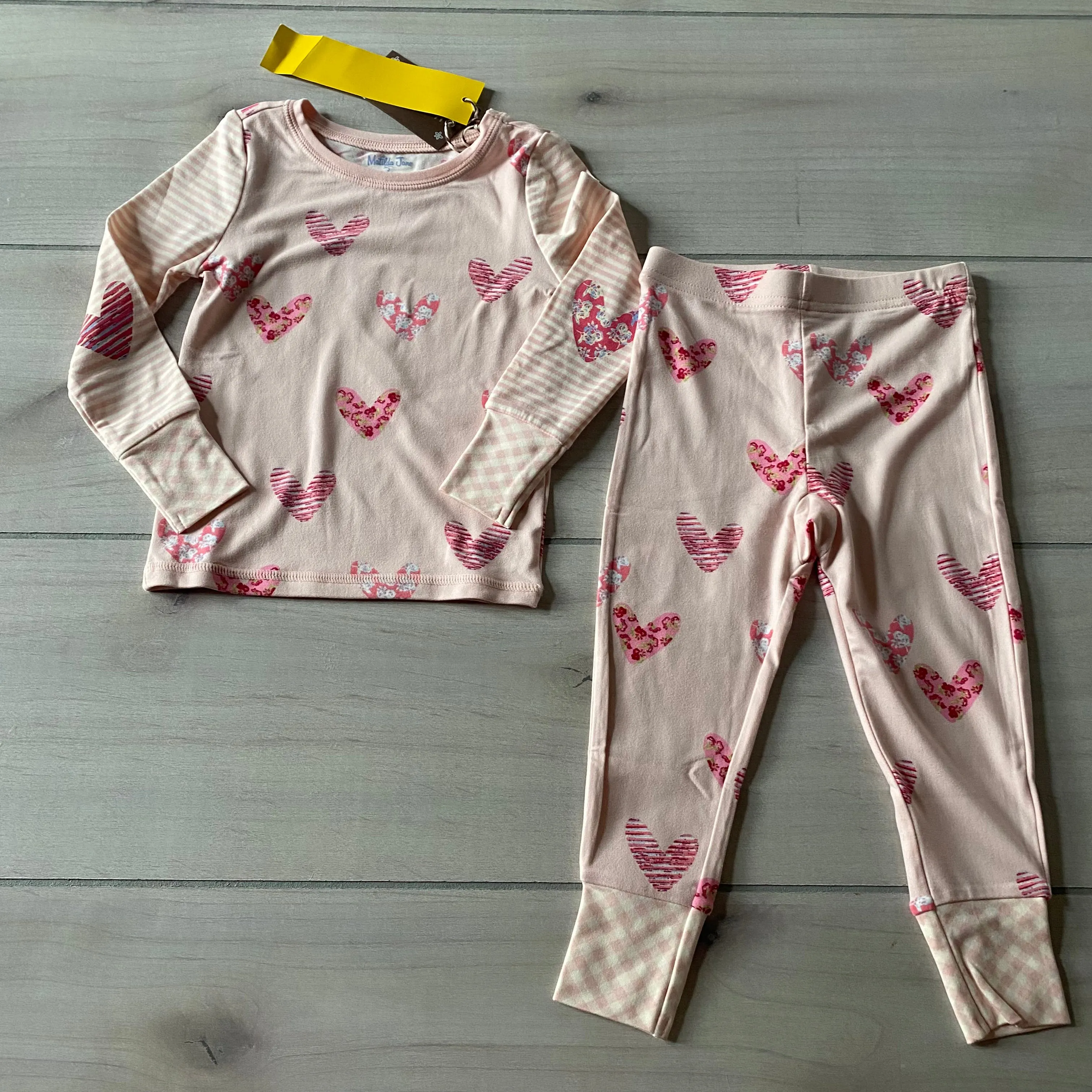 NWT Matilda Jane Fairy Dust All Over Heart Print Pajama Set