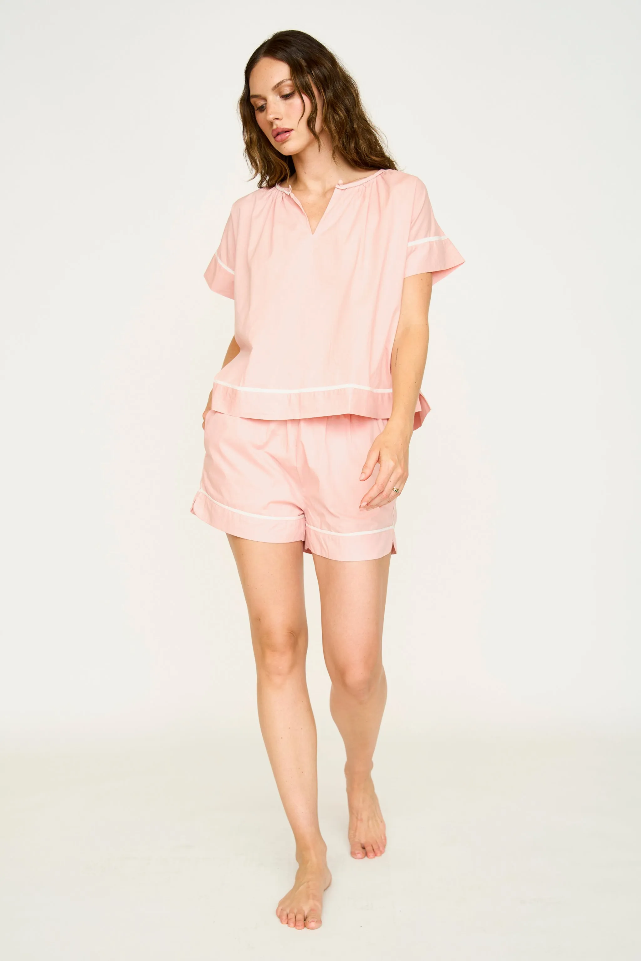 Pajama Short Set in Conch