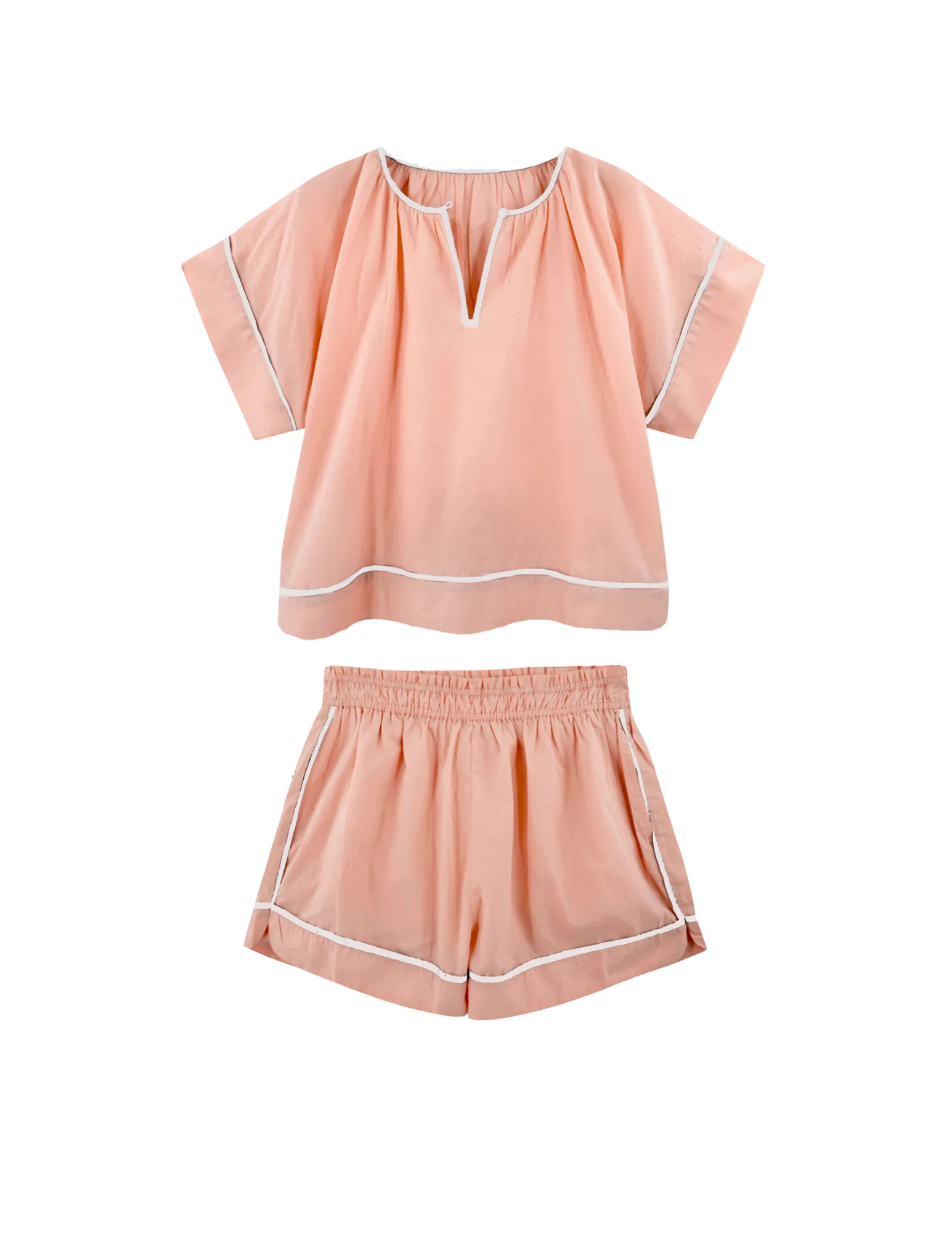 Pajama Short Set in Conch