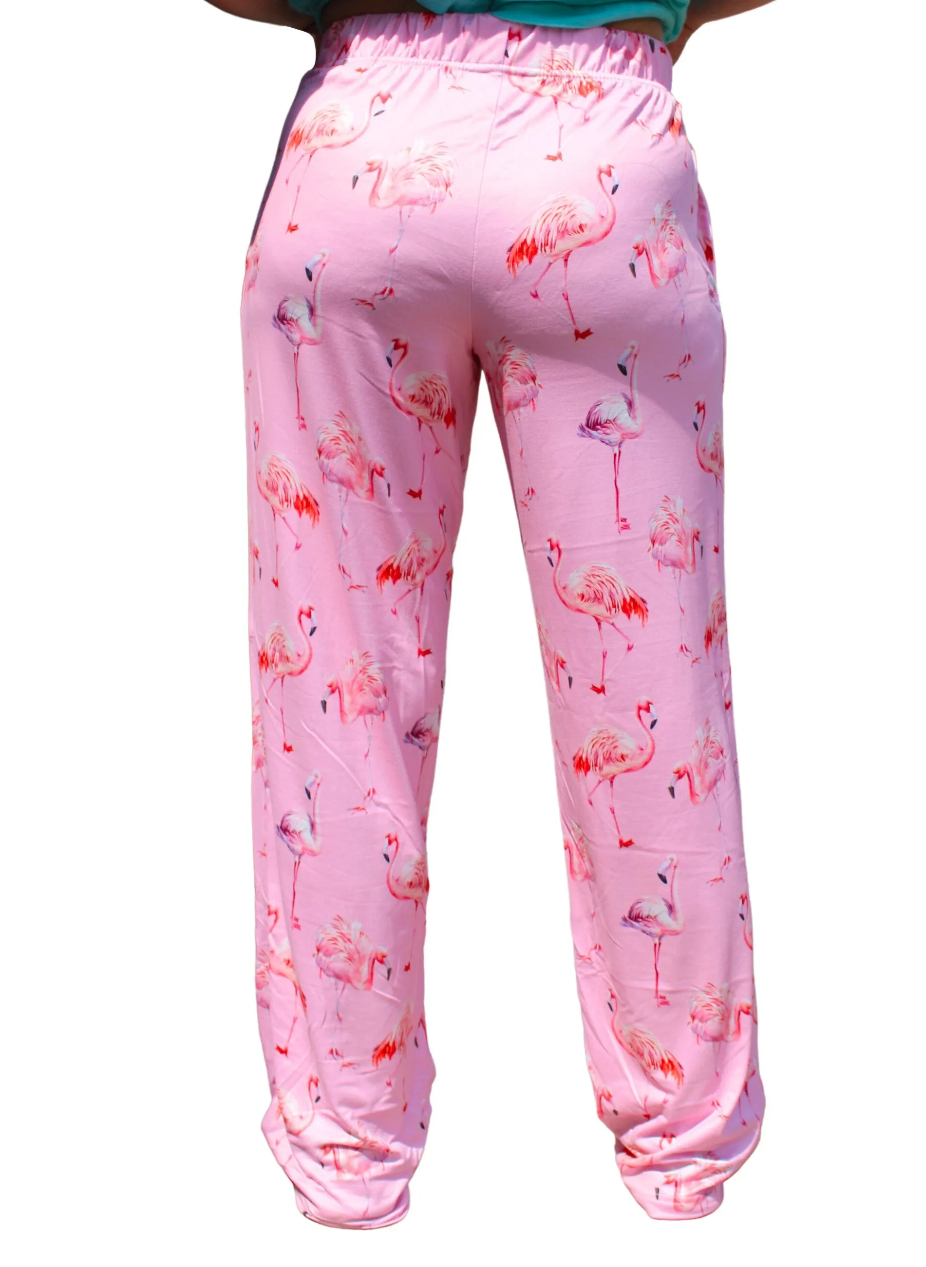 Pink Flamingo Pattern Lounge Pants