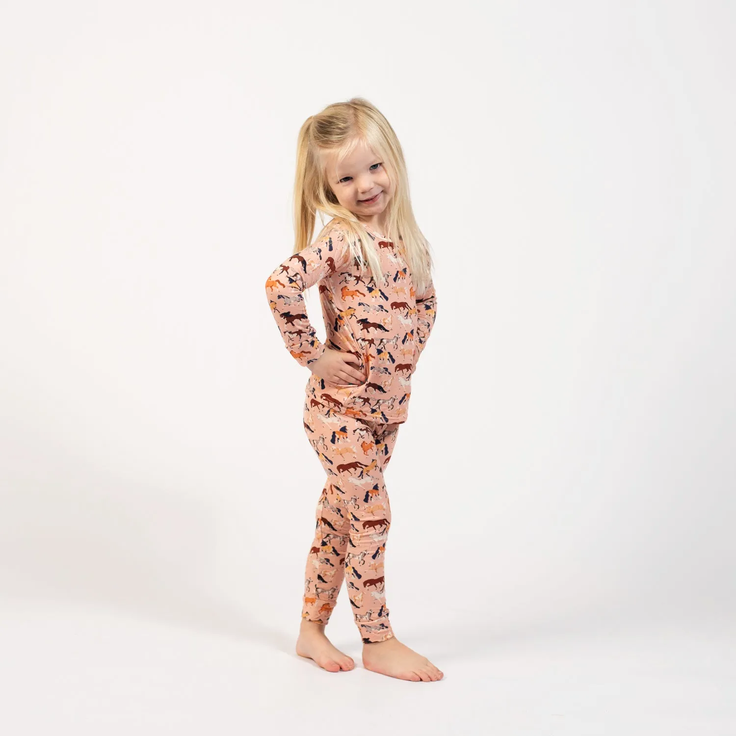 Pink Horse Toddler/Youth Bamboo Pajamas