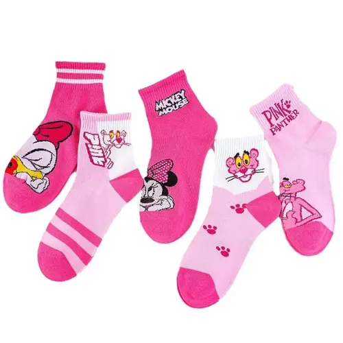 Pink Puff Kids Socks (5 Pairs)