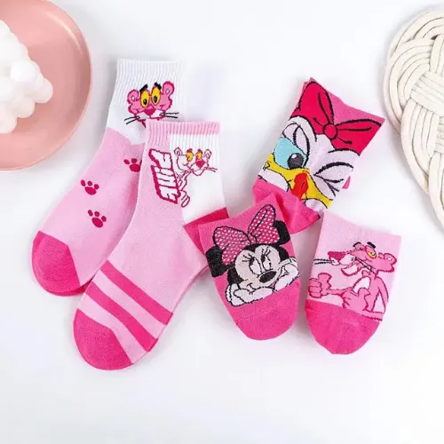 Pink Puff Kids Socks (5 Pairs)