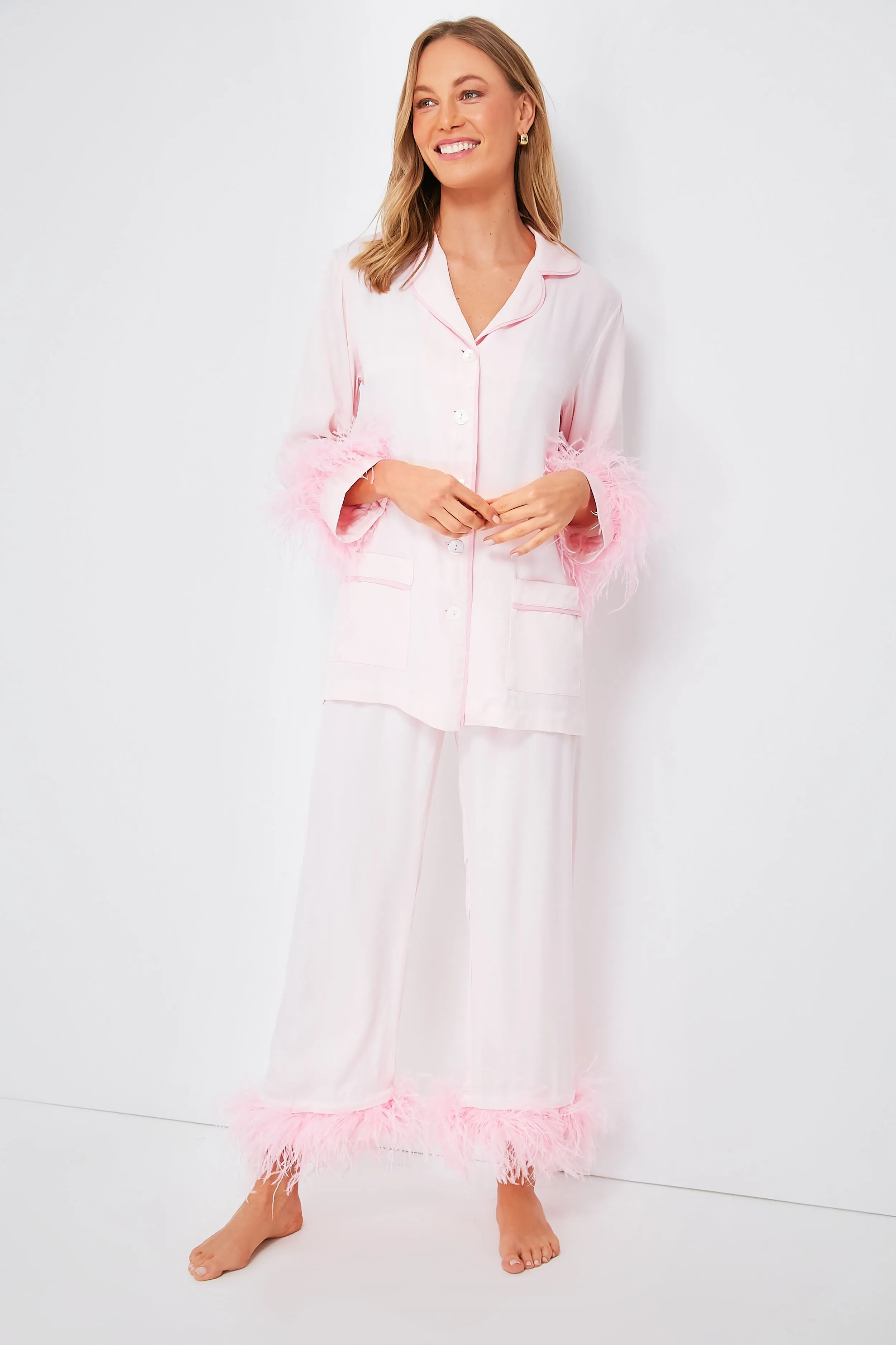 Pink Wedding Pajama Set