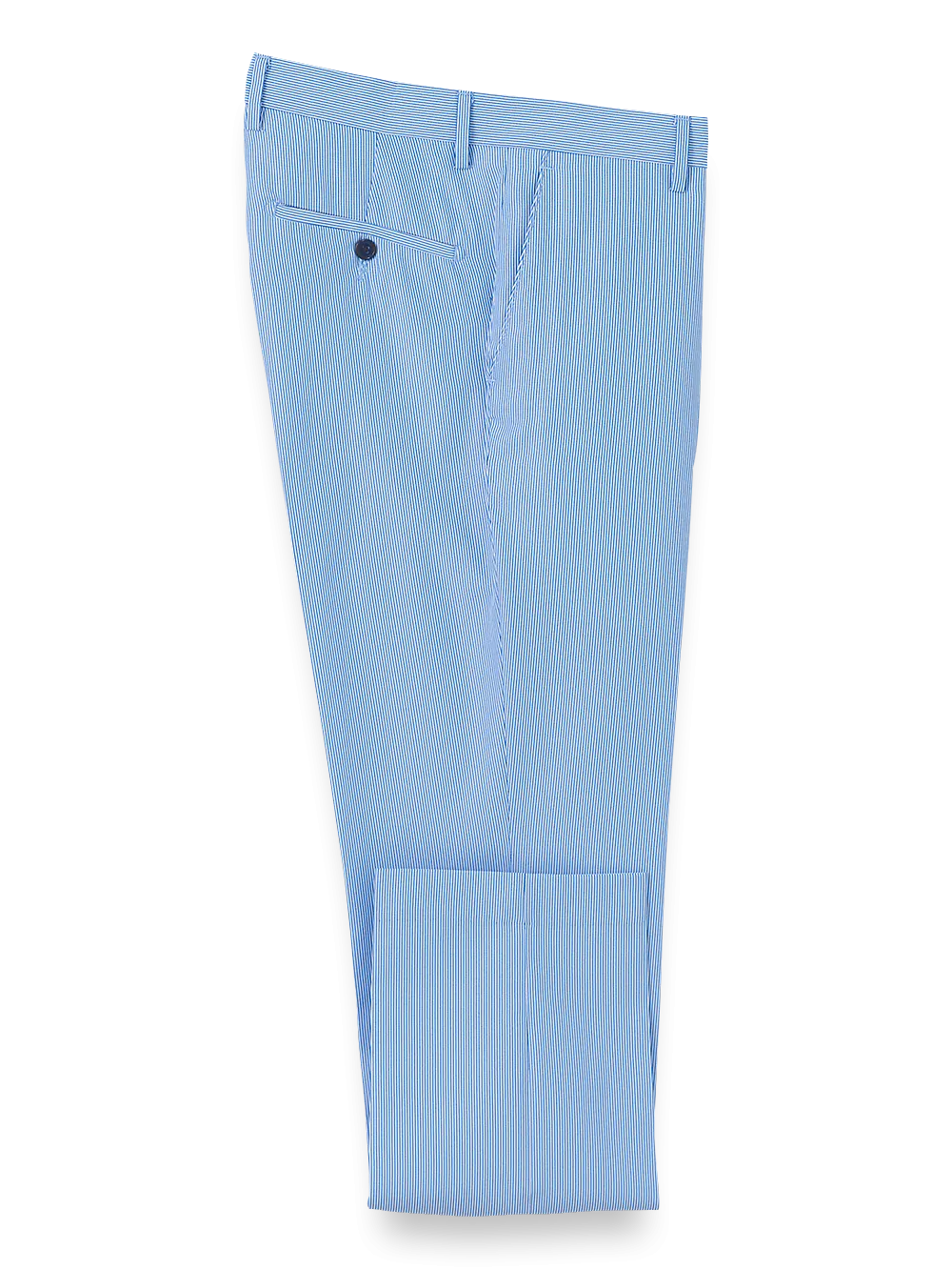 Pinstripe Flat Front Pants - Blue Stripe