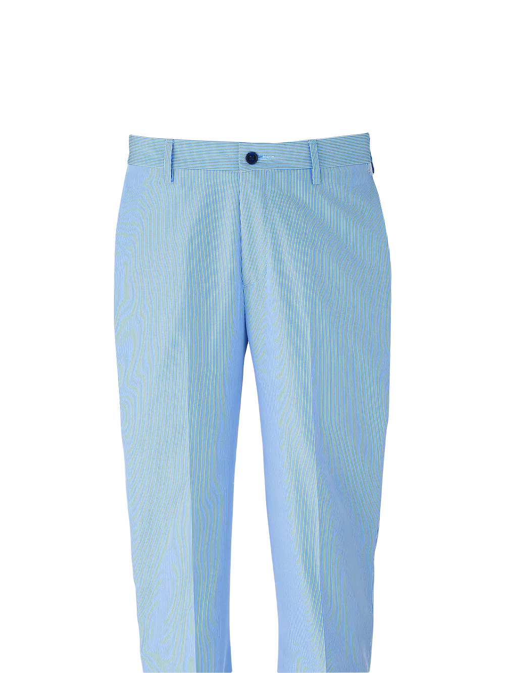 Pinstripe Flat Front Pants - Blue Stripe