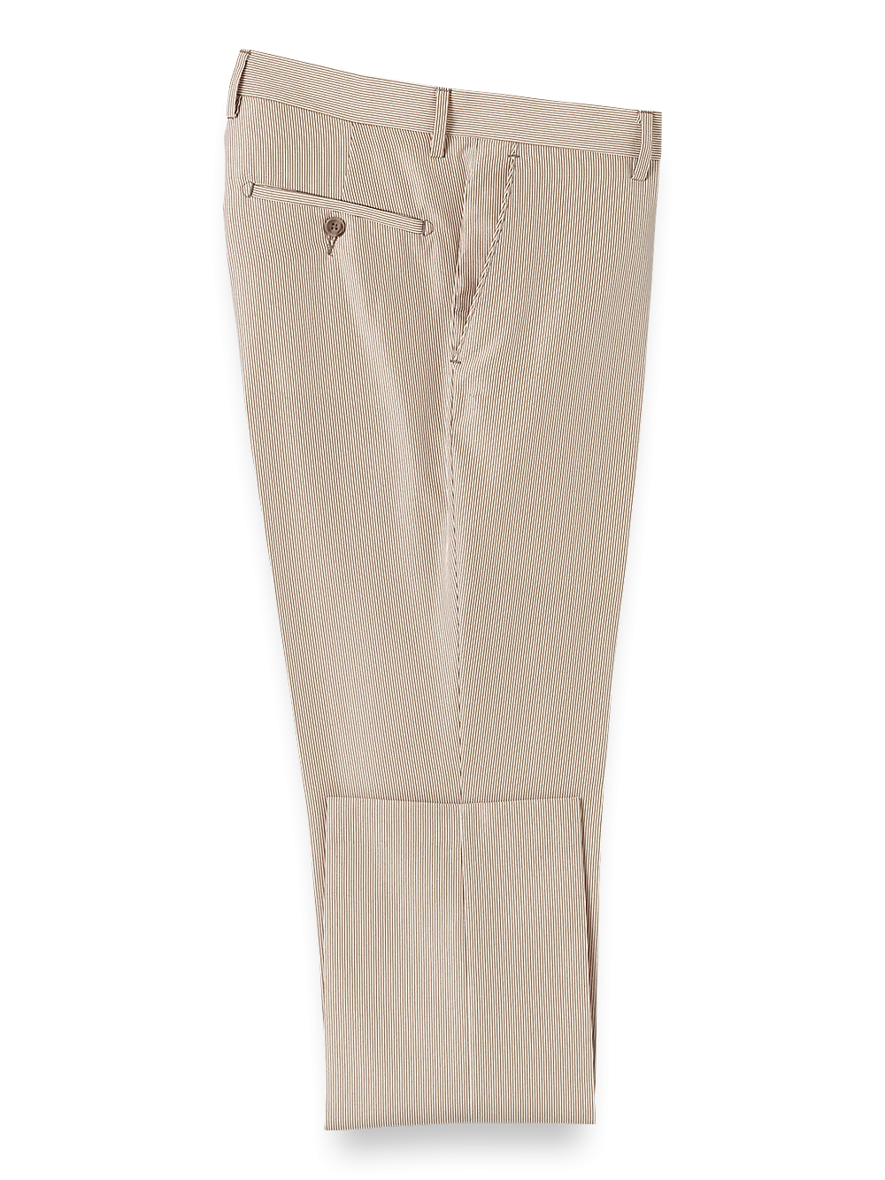 Pinstripe Flat Front Pants - Tan Stripe