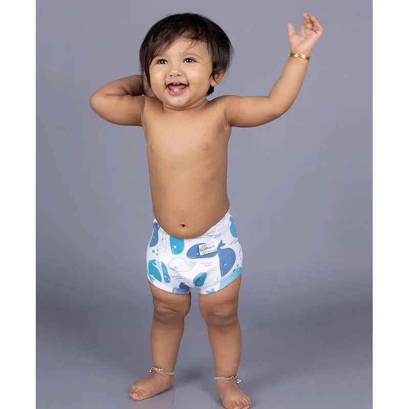 Playtime Trio Pack of 6 Snug Potty Training Pull-up Pants Kids 100% Cotton (Size 0, Fits 9-12 Months)