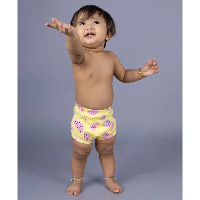 Playtime Trio Pack of 6 Snug Potty Training Pull-up Pants Kids 100% Cotton (Size 0, Fits 9-12 Months)