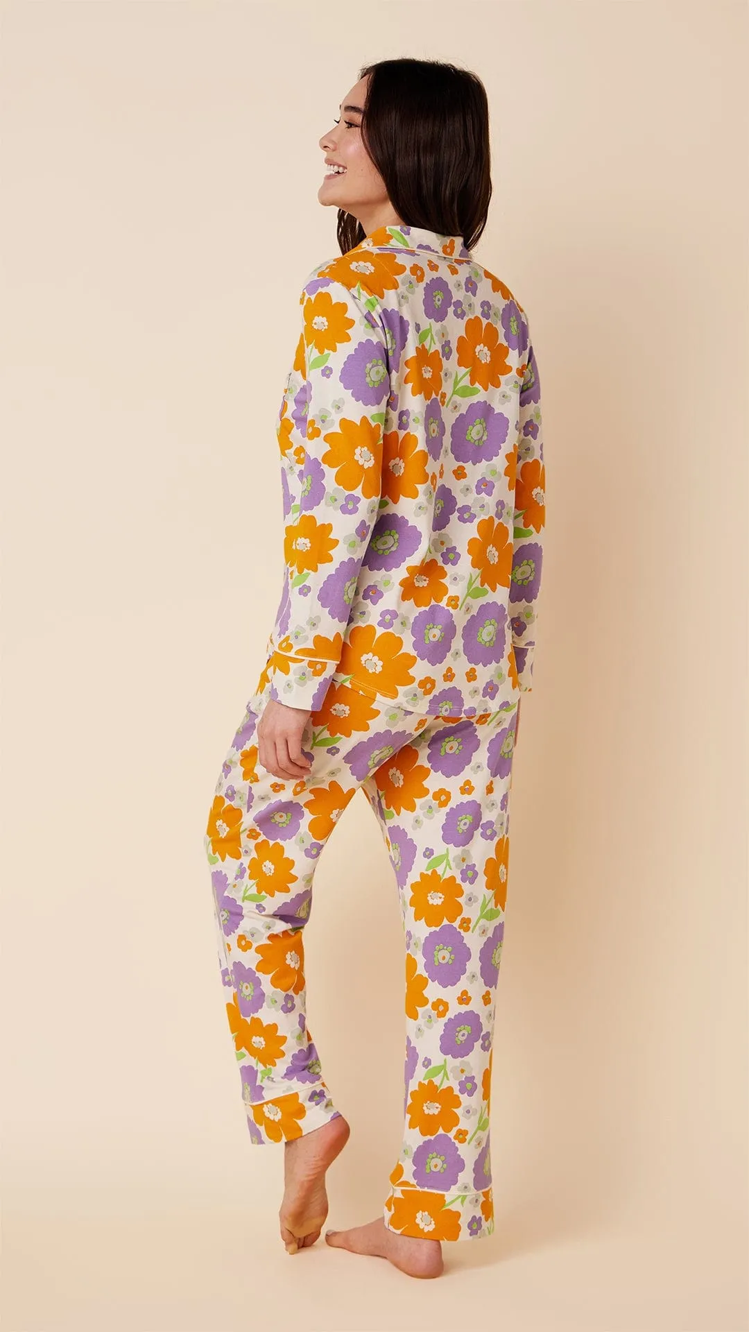 Popping Pansies Pima Knit Pajama