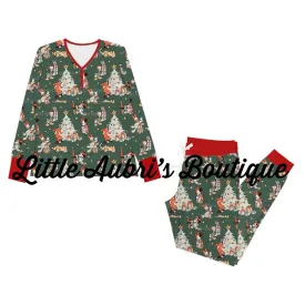 PREORDER Adult Vintage Holiday Mouse Pajama Jogger Set CLOSES 7/12