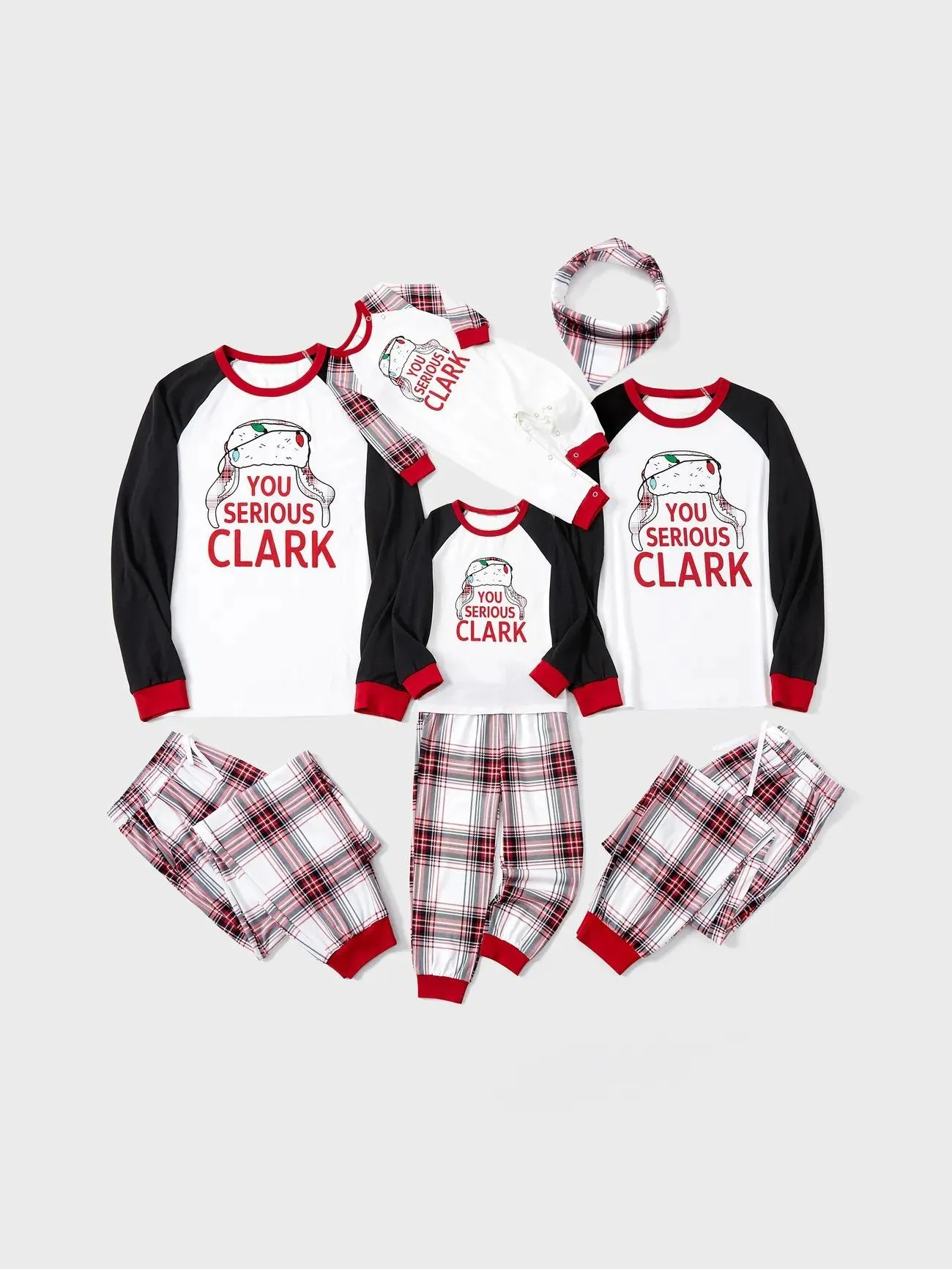 Printed Family Matching Pajama Set With You Serious Clark Text