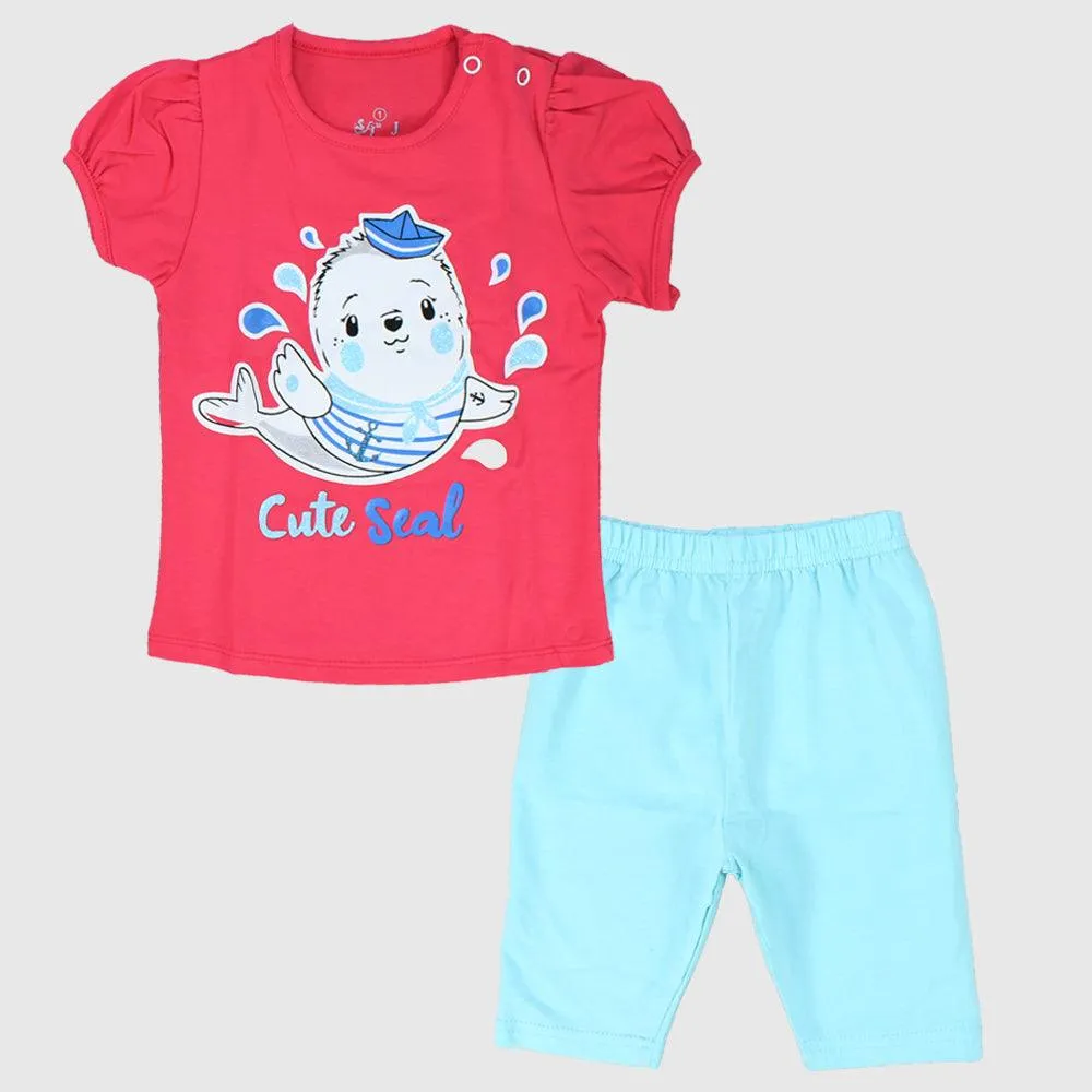 "Cute seal" Short-Sleeved Pajama