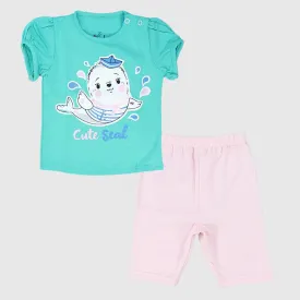 "Cute seal" Short-Sleeved Pajama