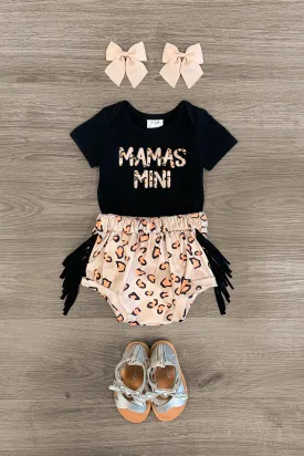 "Mama's Mini" Cheetah Onesie Set