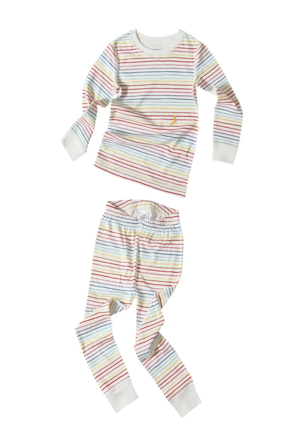 Rainbow Stripe Organic Pima Cotton Pajama Set- 6/12M Only