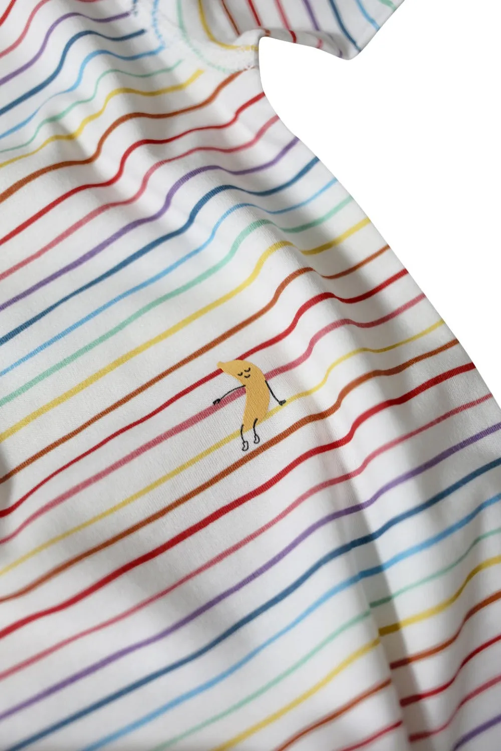 Rainbow Stripe Organic Pima Cotton Pajama Set- 6/12M Only