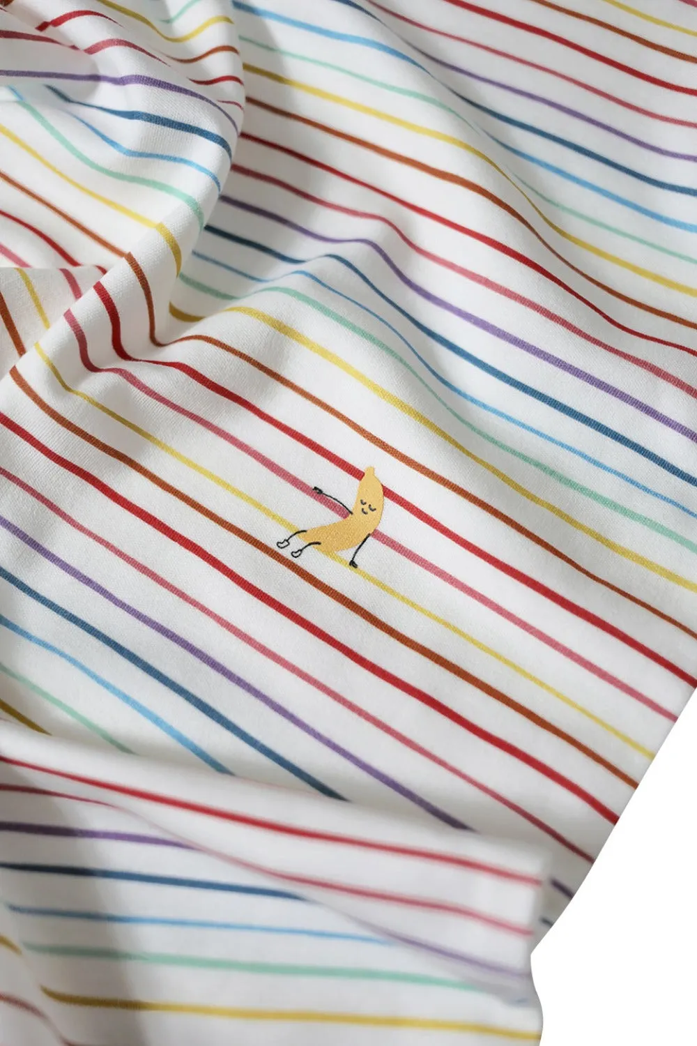 Rainbow Stripe Organic Pima Cotton Pajama Set- 6/12M Only