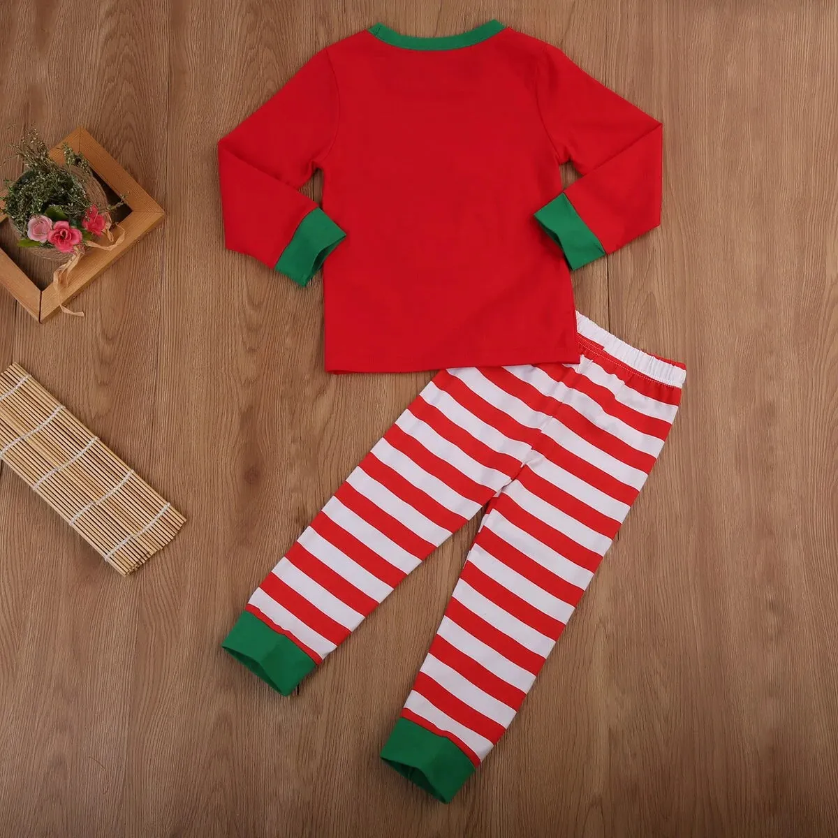 Reindeer-Themed T-Shirt And Pants Set