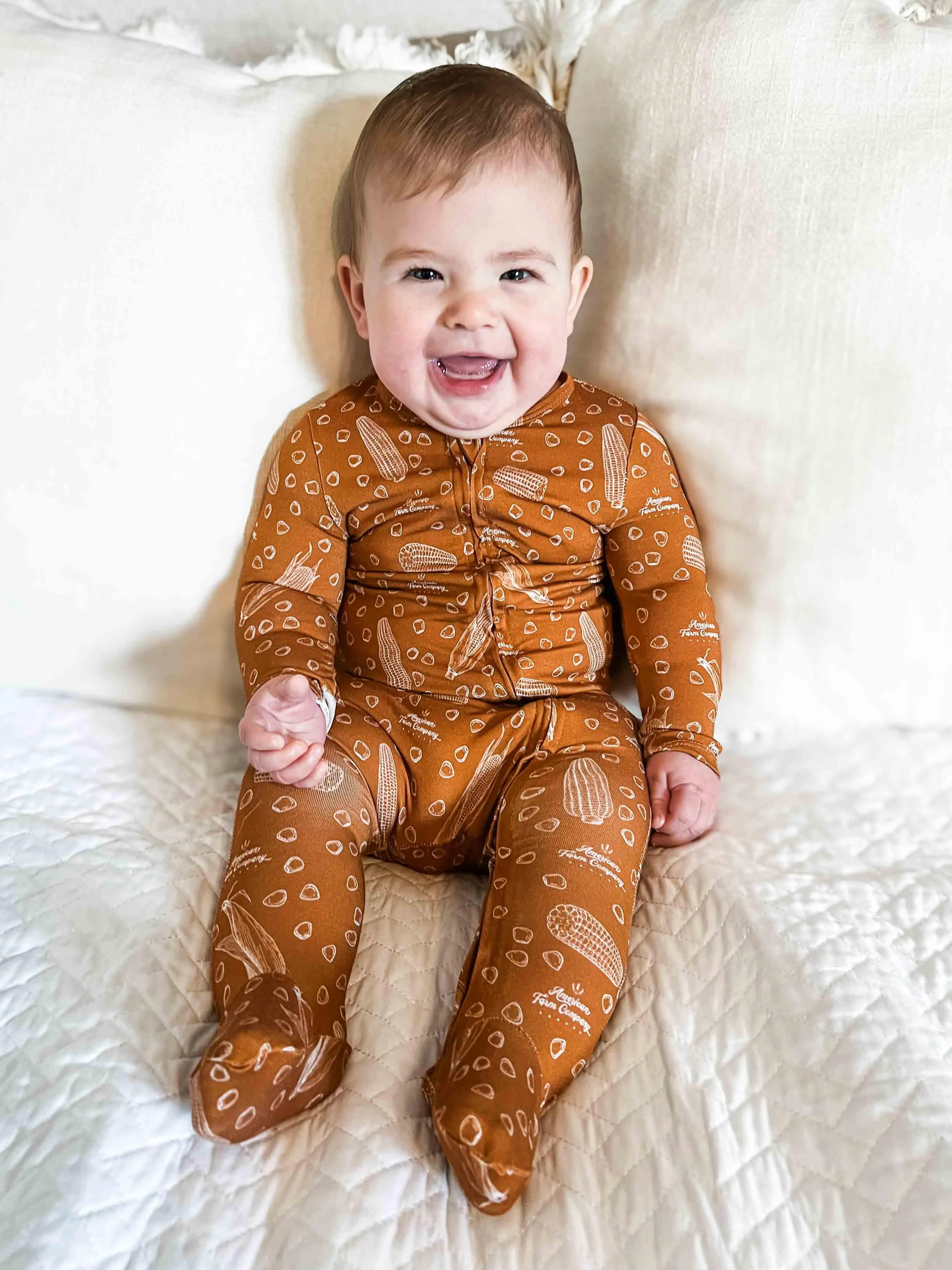 Rustic Corn Baby Bamboo Pajamas