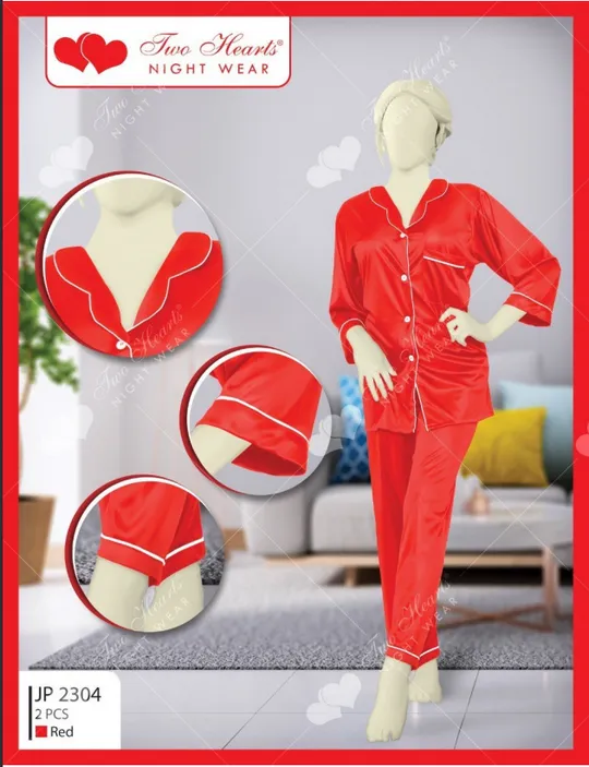 Sajiero Milky 100% Silk Imported Pajama Suit