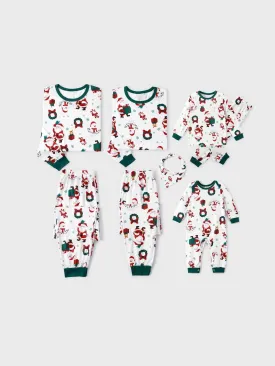 Santa And Wreath Family Matching Pajama Set