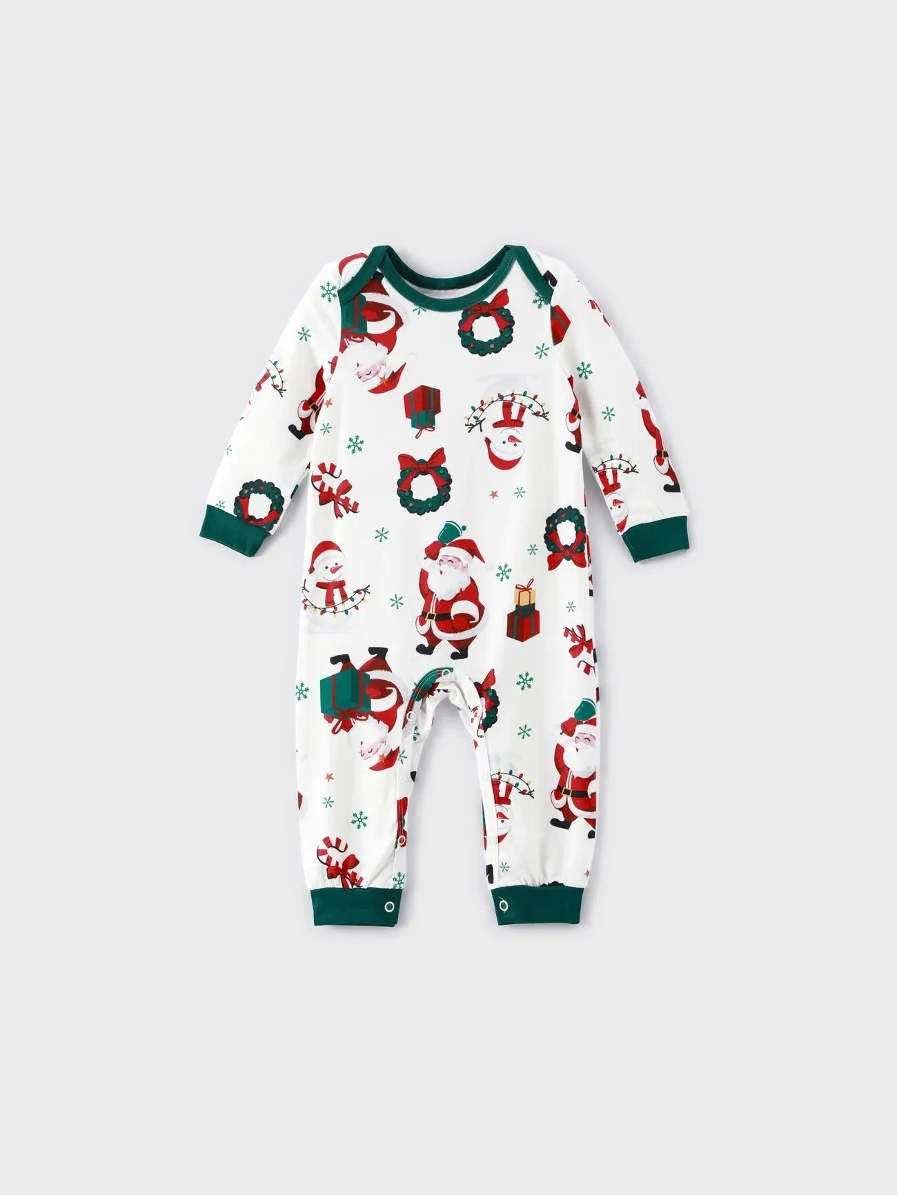 Santa And Wreath Family Matching Pajama Set