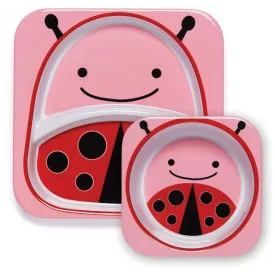 Skip Hop Melamine Set (Plate & Bowl) - Ladybug