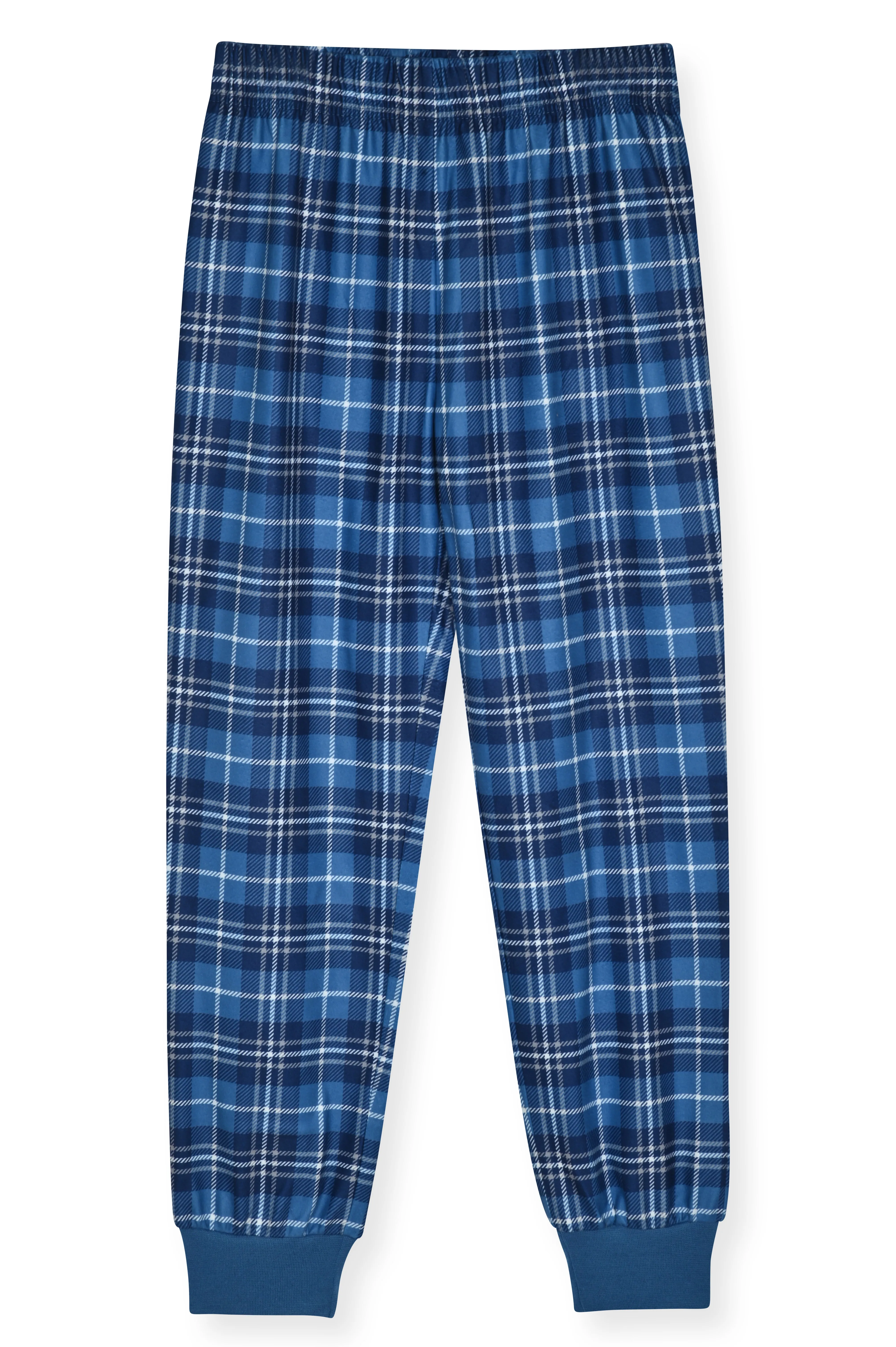 Sleep On It Boys 2-Piece Brushed Jersey Plaid Pajama Sets - Blue