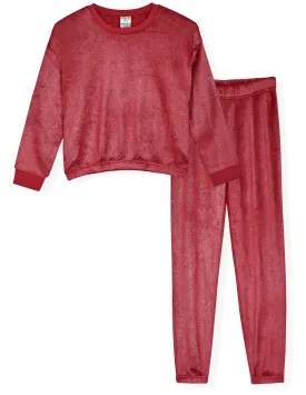 Sleep On It Girls 2-Piece Novelty Flannel Fleece Pajama Pant Sleep Set - Baby Shimmer