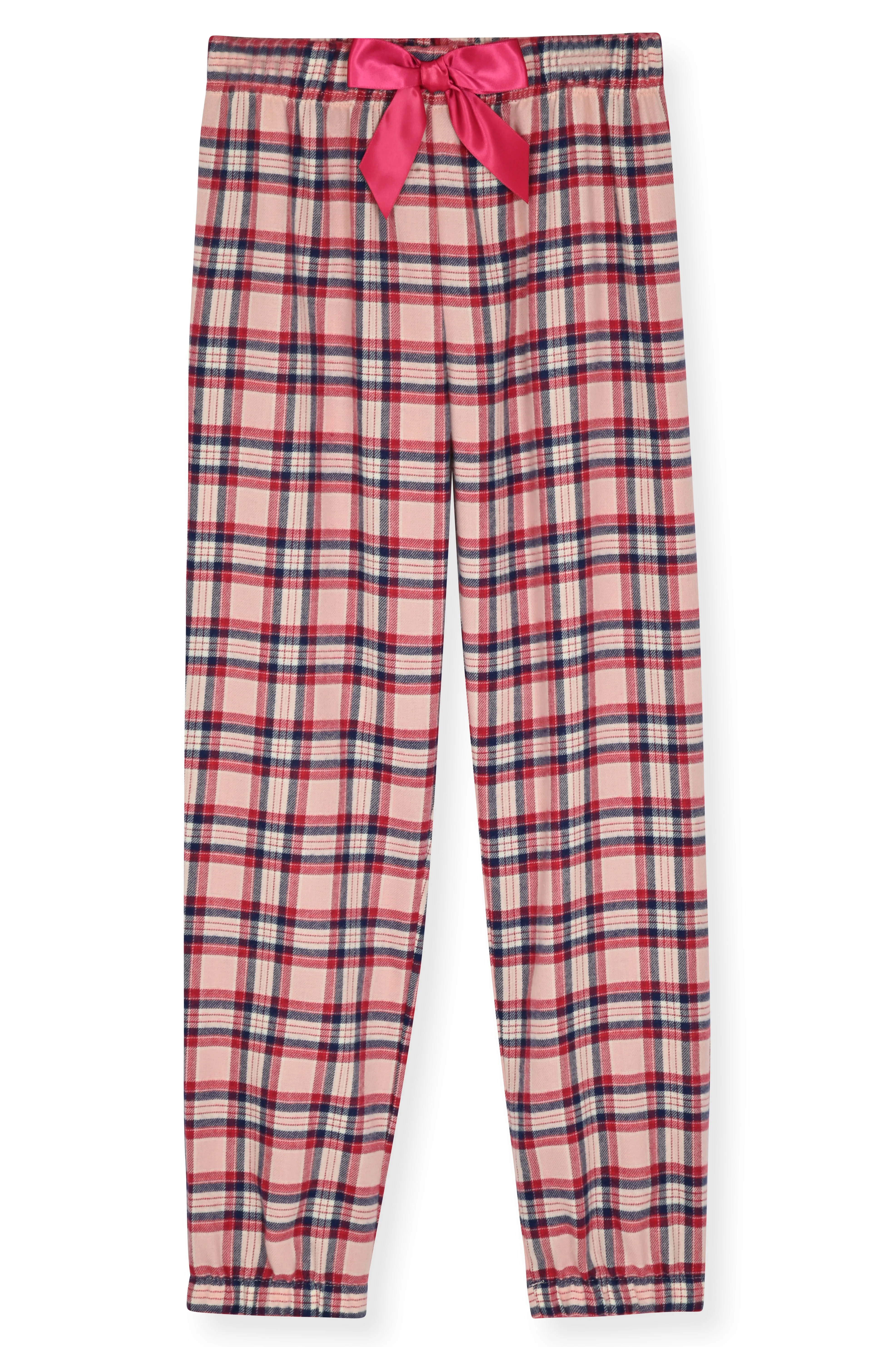 Sleep On It Girls 2-Piece Woven Flannel Plaid Pajama Set - Berry