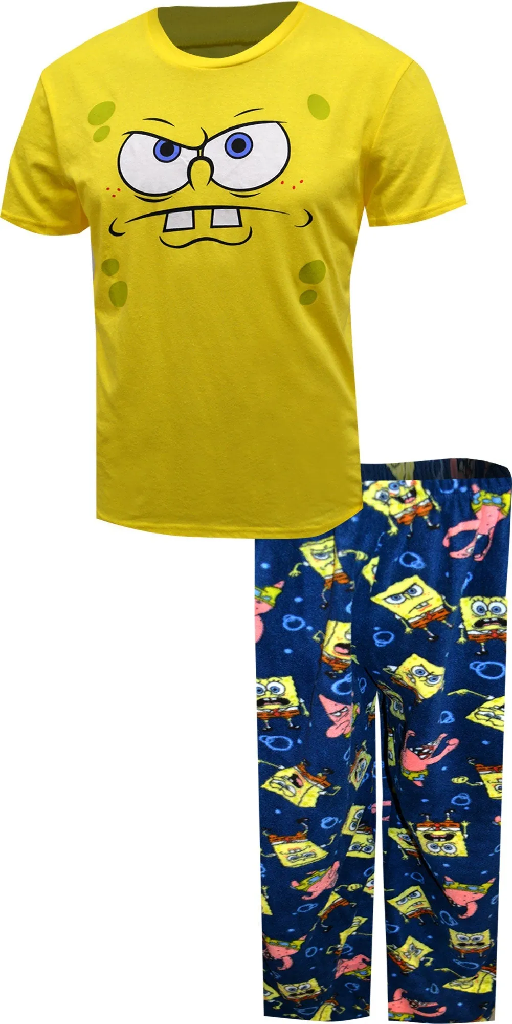 Spongebob Squarepants In a Mood Guys Pajamas