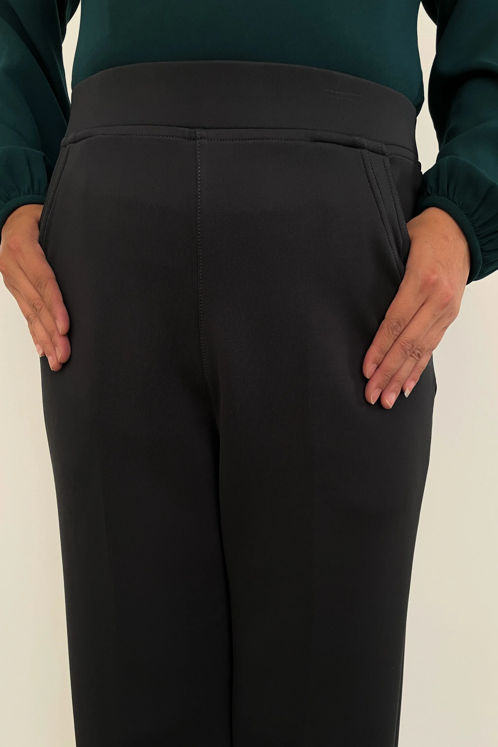 Stretchable Office Pants without Zipper - Black